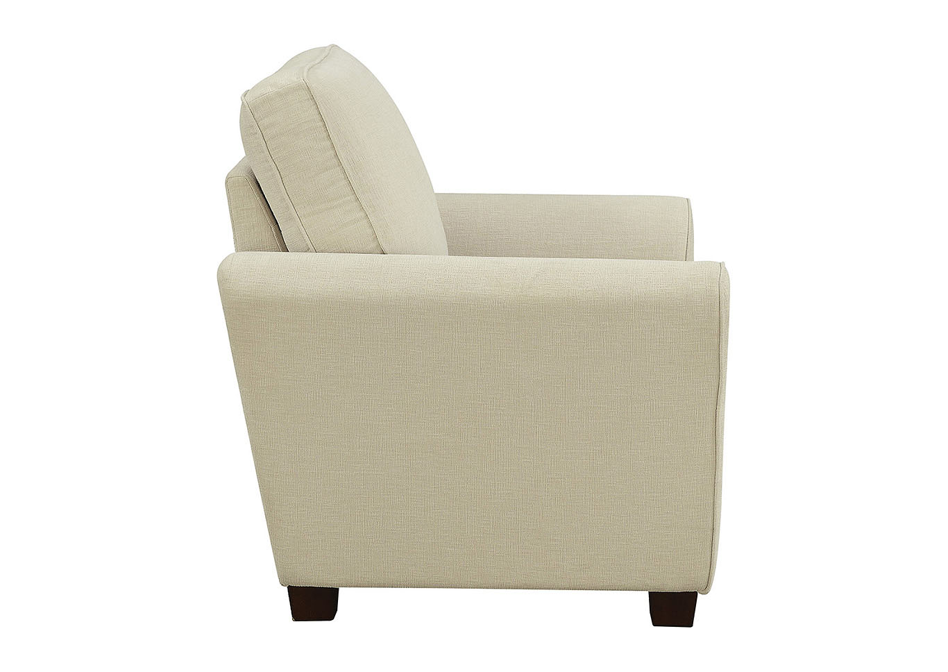 Isabella Cream Stationary Chair,Taba Home Furnishings